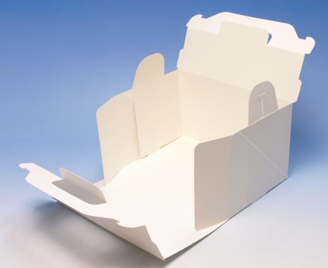 ケーキ箱 105OPLホワイト3．5×5 105×150×105mm（300枚） ショートケーキ用 手提げサイドオープン式 パッケージ中澤