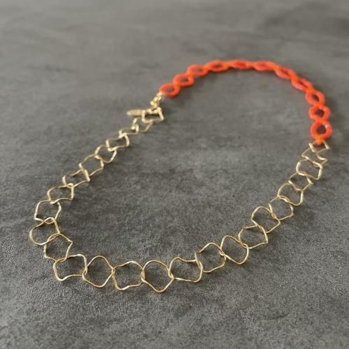 オレンジビーズネックレス ケース付き18K 9a7a92db073076b6b583d35e3e51f6