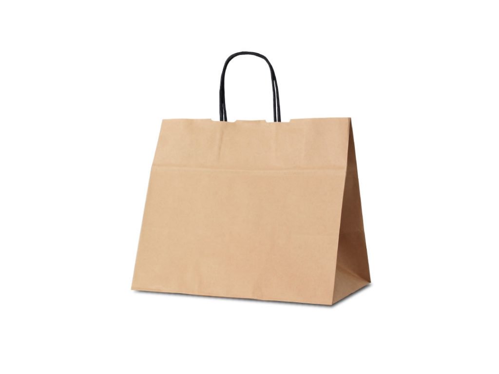 紙袋　T-9W　茶無地(黒紐) - PACK MART by bellbe　紙袋とラッピングのパックマート 公式通販サイト