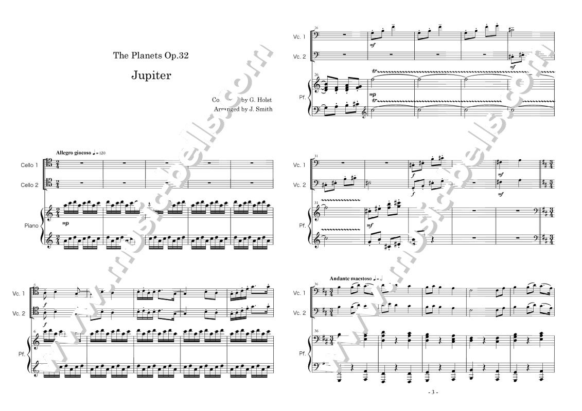 楽譜 ホルスト/「惑星」より ジュピター(木星) - 楽譜、音楽書
