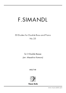 F.シマンドル　《コントラバスとピアノのための30の練習曲》より第２５番「イタリア風バッハ」　コントラバス三重奏（小室昌広編）