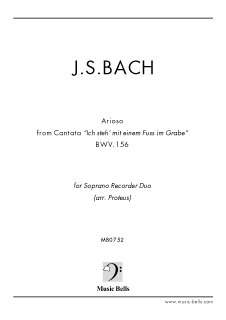 J.S.バッハ　「アリオーソ」〜カンタータ 156番より　リコーダー二重奏（proteus編）