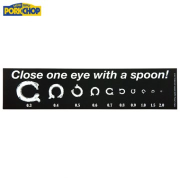 PC-060 Bumper Sticker Close one eye with a spoon !<img class='new_mark_img2' src='https://img.shop-pro.jp/img/new/icons50.gif' style='border:none;display:inline;margin:0px;padding:0px;width:auto;' />