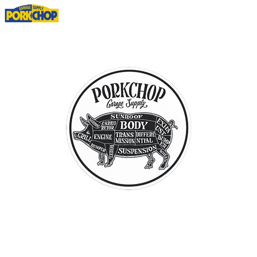 PORKCHOP Circle Sticker<img class='new_mark_img2' src='https://img.shop-pro.jp/img/new/icons50.gif' style='border:none;display:inline;margin:0px;padding:0px;width:auto;' />