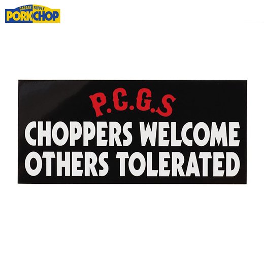 PORKCHOP CHOPPERS WELCOME Sticker <img class='new_mark_img2' src='https://img.shop-pro.jp/img/new/icons50.gif' style='border:none;display:inline;margin:0px;padding:0px;width:auto;' />