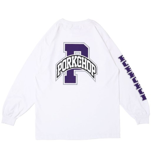 PORKCHOP P College L/S Tee<img class='new_mark_img2' src='https://img.shop-pro.jp/img/new/icons50.gif' style='border:none;display:inline;margin:0px;padding:0px;width:auto;' />