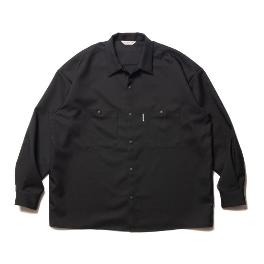 COOTIE Polyester Twill Work L/S Shirt CTE-22A405 Black