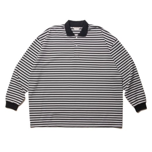 COOTIE Supima Border Oversized L/S Polo<img class='new_mark_img2' src='https://img.shop-pro.jp/img/new/icons7.gif' style='border:none;display:inline;margin:0px;padding:0px;width:auto;' />