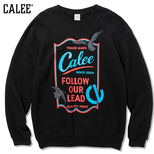 CALEE CALEE Sign Board Crew Neck Sweat <Naturally Paint Design><img class='new_mark_img2' src='https://img.shop-pro.jp/img/new/icons6.gif' style='border:none;display:inline;margin:0px;padding:0px;width:auto;' />