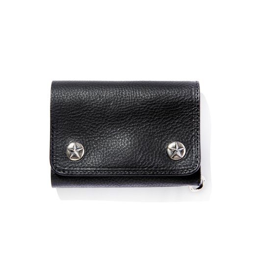 CALEE Silver Star Concho Flap Leather Half Wallet<img class='new_mark_img2' src='https://img.shop-pro.jp/img/new/icons50.gif' style='border:none;display:inline;margin:0px;padding:0px;width:auto;' />