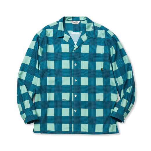 CALEE Rayon Check Open Collar L/S Shirt<img class='new_mark_img2' src='https://img.shop-pro.jp/img/new/icons6.gif' style='border:none;display:inline;margin:0px;padding:0px;width:auto;' />