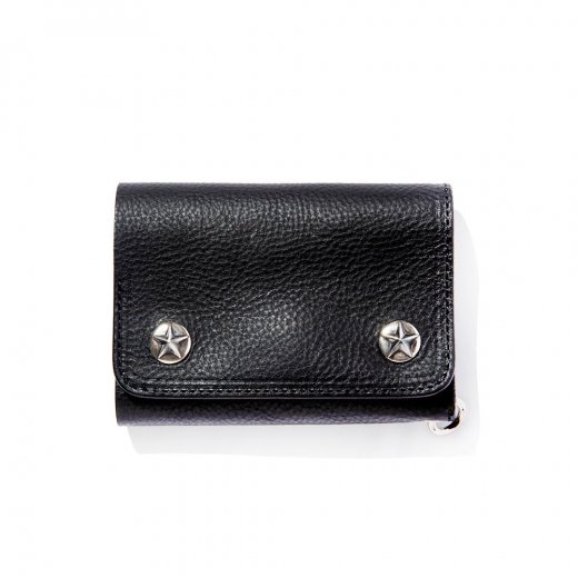 CALEE Silver Star Concho Flap Leather Half Wallet<img class='new_mark_img2' src='https://img.shop-pro.jp/img/new/icons6.gif' style='border:none;display:inline;margin:0px;padding:0px;width:auto;' />