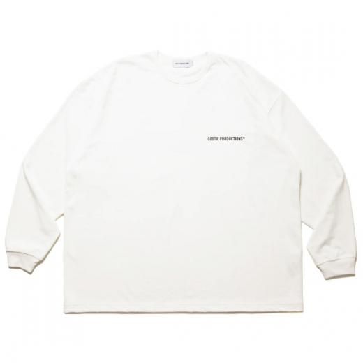COOTIE Dry Tech Jersey Oversized L/S Tee CTE-24S341 White