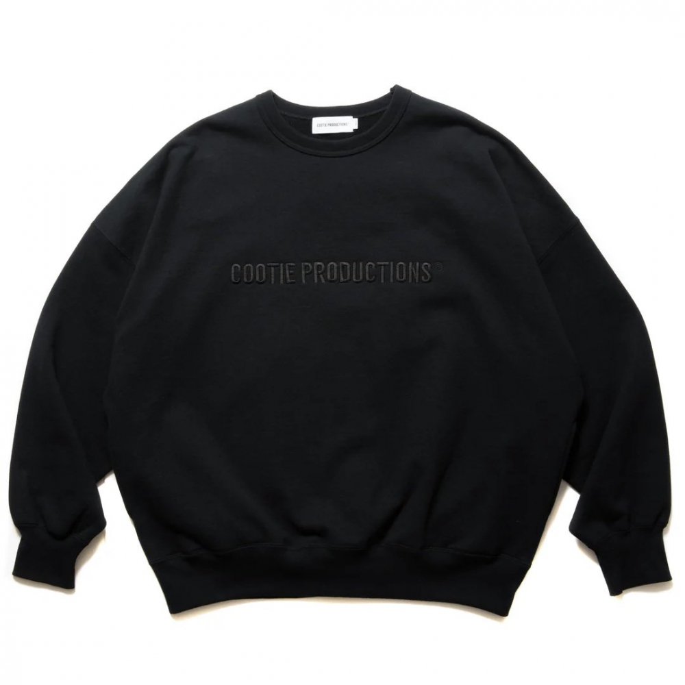 COOTIE Open End Yarn Sweat Crew (Embroidery) CTE-24S333 Black