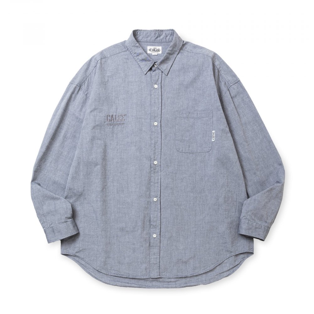 CALEE Oxford Over Silhouette L/S Shirt<img class='new_mark_img2' src='https://img.shop-pro.jp/img/new/icons6.gif' style='border:none;display:inline;margin:0px;padding:0px;width:auto;' />