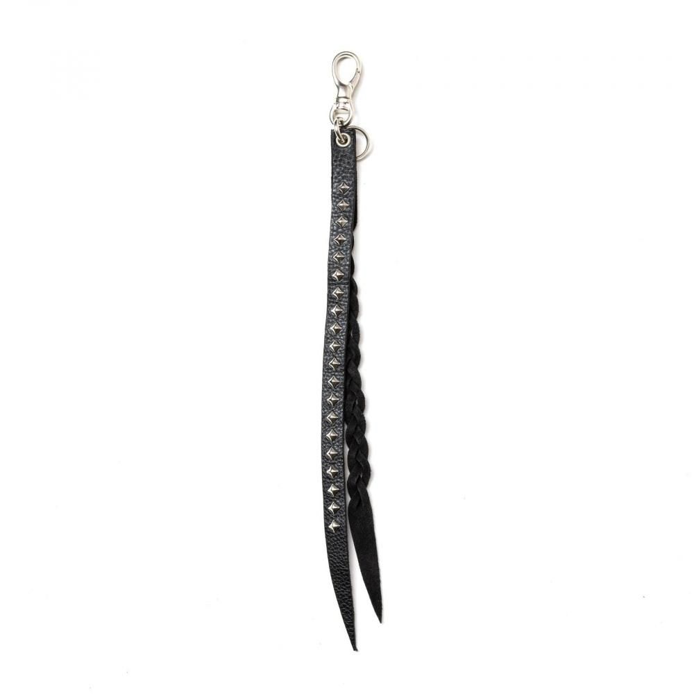 CALEE Studs & Knitting Leather Short Key Ring<img class='new_mark_img2' src='https://img.shop-pro.jp/img/new/icons6.gif' style='border:none;display:inline;margin:0px;padding:0px;width:auto;' />