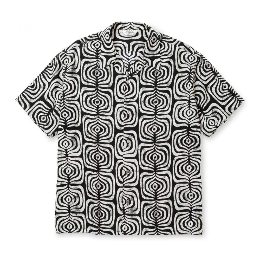 CALEE African Check Pattern Open Collar Shirt<img class='new_mark_img2' src='https://img.shop-pro.jp/img/new/icons50.gif' style='border:none;display:inline;margin:0px;padding:0px;width:auto;' />