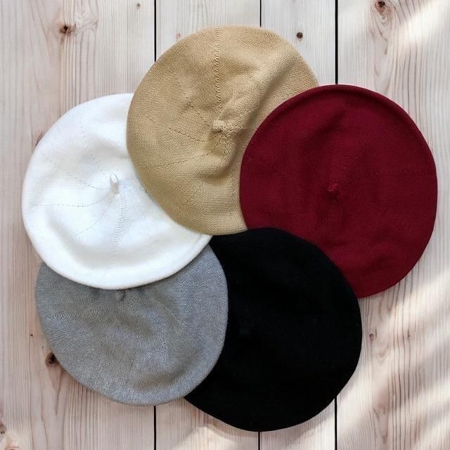コットンニットベレー | 人気の万能帽子 - 新潟の帽子専門店「帽子屋