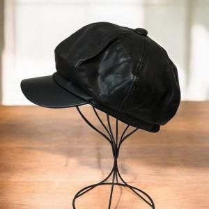 PUレザーキャスケット | 高級感ある帽子 - 新潟の帽子専門店「帽子屋