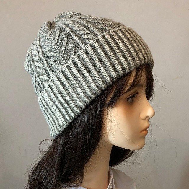 KARL DONOGHUE　ハンドメイド　ケーブル編みニット帽 KARL DONOGHUE ハンドメイド ケーブル編みニット帽