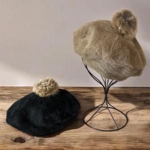 <img class='new_mark_img1' src='https://img.shop-pro.jp/img/new/icons61.gif' style='border:none;display:inline;margin:0px;padding:0px;width:auto;' />եݥݥդ դꥢ󥴥٥졼FUR PONPON ANGOLA BERET