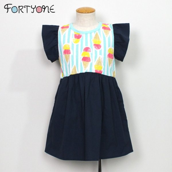 50 Off メール便可 19夏新作 アイス柄 ワンピース Fortyone フォーティーワン 子供服 100cm 1cm Banbi オンラインストア