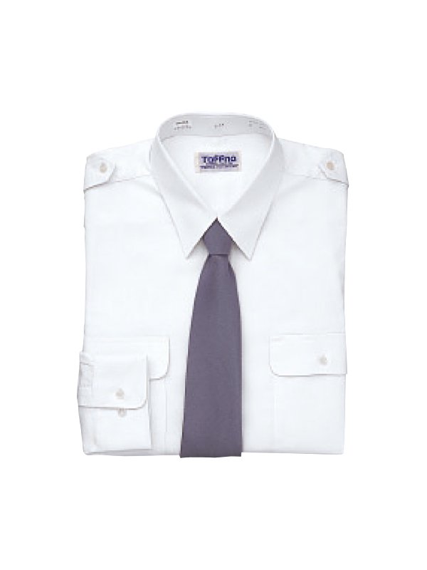 肩章付長袖カッターシャツ タフナシャツ ホワイト SP-250 - 【公式通販