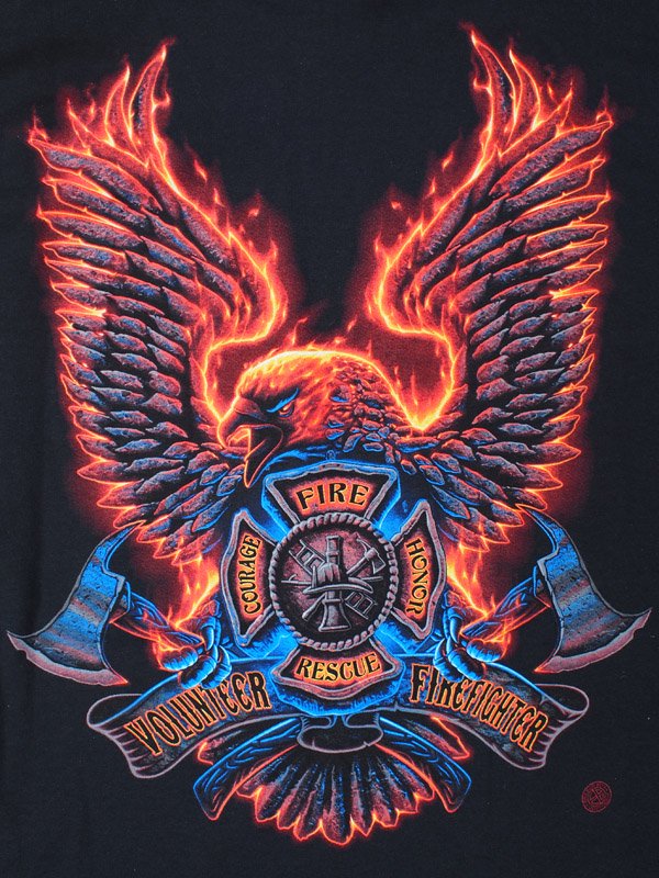 消防Tシャツ Volunteer Fire Eagle 【公式通販】消防グッズ通販の【消防ユニフォーム】
