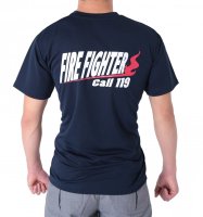 靴 FIRE FIGHTER Call119 デザインTシャツ