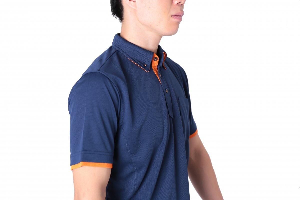 左胸ロゴ入り 消防ポロシャツ 半袖 消臭機能付き - 消防