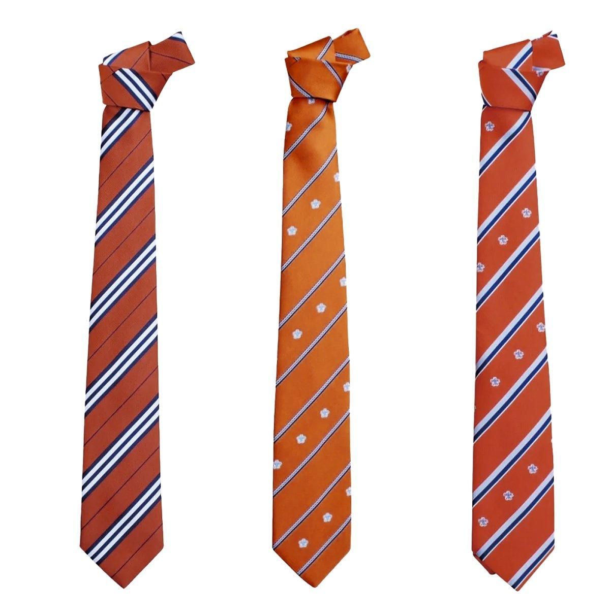 消防団ストライプネクタイ（オレンジ） - 消防ユニフォーム 【公式