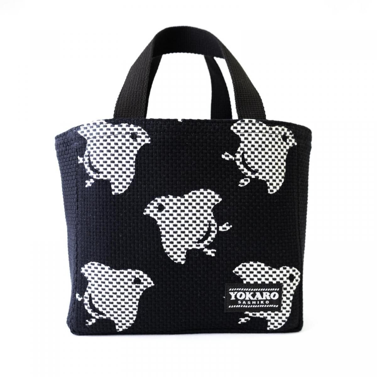 YOKARO ミニトートバッグ （スクエア型）千鳥柄 - 消防ユニフォーム