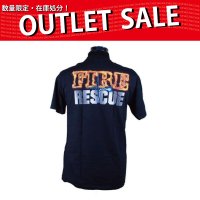 在庫限りの特別価格コーナー Black Fire Rescue Firefighter 消防Tシャツ