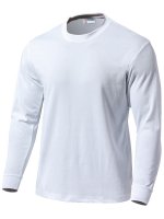 プリント可能商品【Tシャツ】 P-250　スクール長袖Ｔシャツ　ホワイト