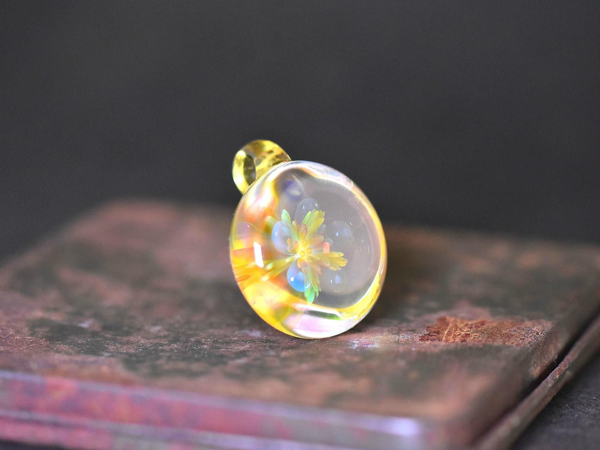 花火硝子 ガラスペンダント hg-87 - 【Glass Gallery BOHEMIAN