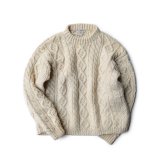 OLD CABLE HAND KNIT SWEATER MADE IN ITALY