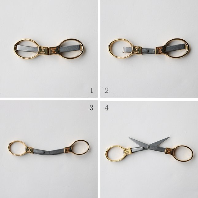 Slip-N-Snip Folding Scissors “Brass” - S T L O W - l i f e