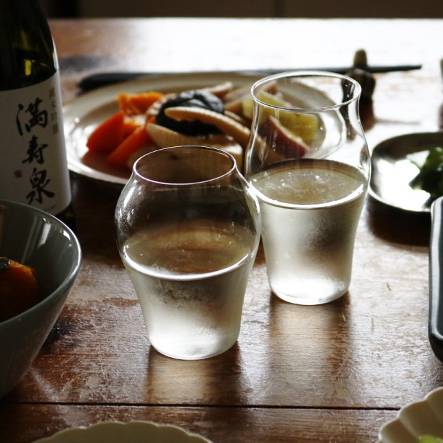 廣田硝子/ 究極の日本酒グラス 蕾 花 2個セット
