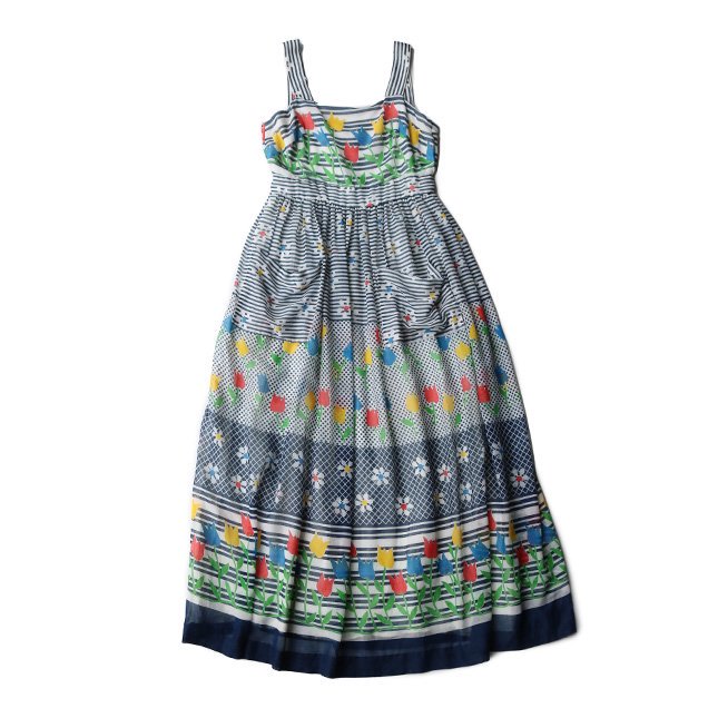<img class='new_mark_img1' src='https://img.shop-pro.jp/img/new/icons14.gif' style='border:none;display:inline;margin:0px;padding:0px;width:auto;' />70s MISS ELLIETTE CALIFORNIA MAXI DRESS