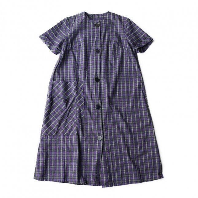 50-60s BIG W POCKET CHECK DRESS