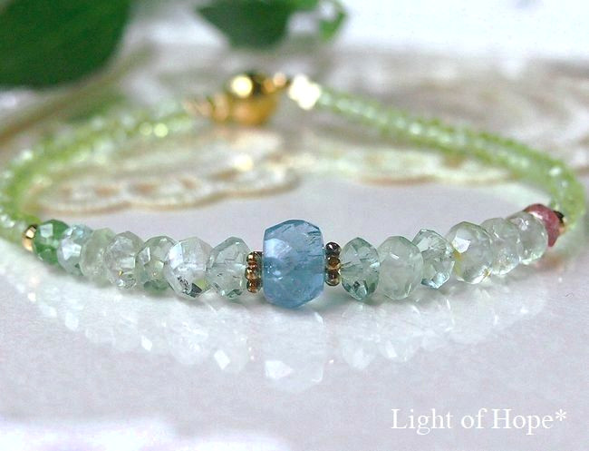 アクアマリン天然石ブレスレット/パワーストーン*Grace Soul Stone* アクアマリン天然石ブレスレット/パワーストーン*Grace Soul Stone*