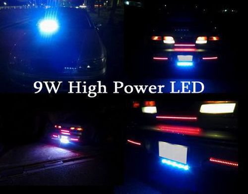9W LEDライトバー車バックライト設置例