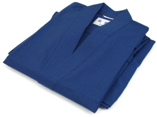 機能性 作務衣 ブルー 日清紡素材使用 【日本製】 - 作務衣オンライン 