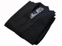 日本製 高級すらぶ織り作務衣 男性用 黒