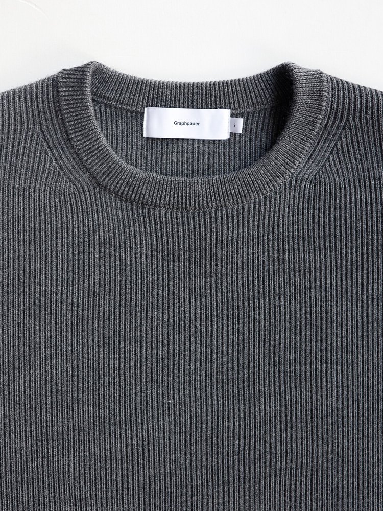 Graphpaper / HIGH DENSITY CREW NECK KNIT (GRAY) - TROUPE ONLINE ...
