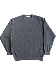 【Graphpaper】HIGH DENSITY CREW NECK KNIT (GRAY)