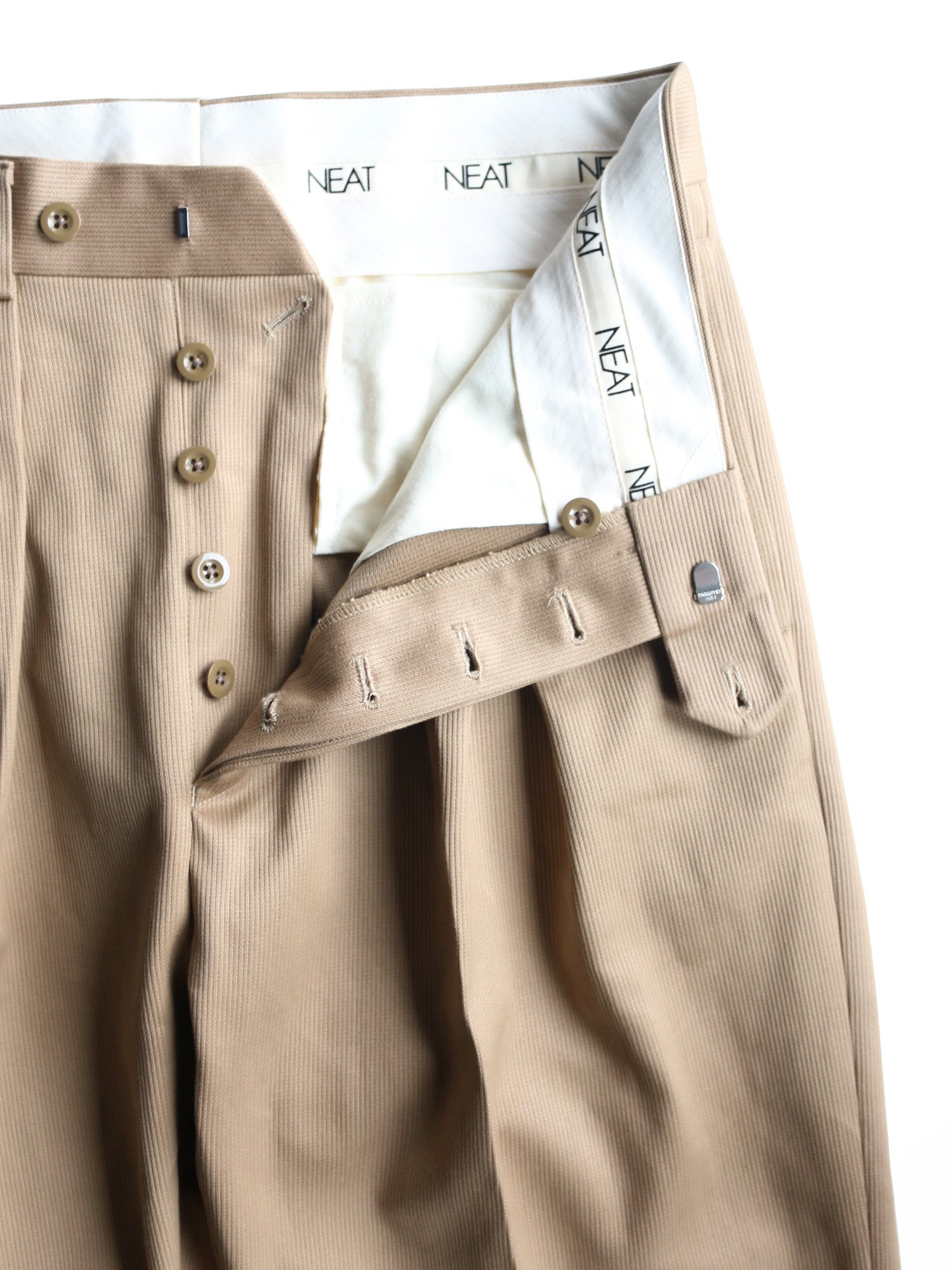 NEAT】COTTON PIQUE WIDE (BEIGE) - TROUPE ONLINE SHOP - COMOLI