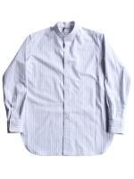 AURALEE women'sWASHED FINX TWILL STRIPE SHIRTS (WIDE STRIPE)