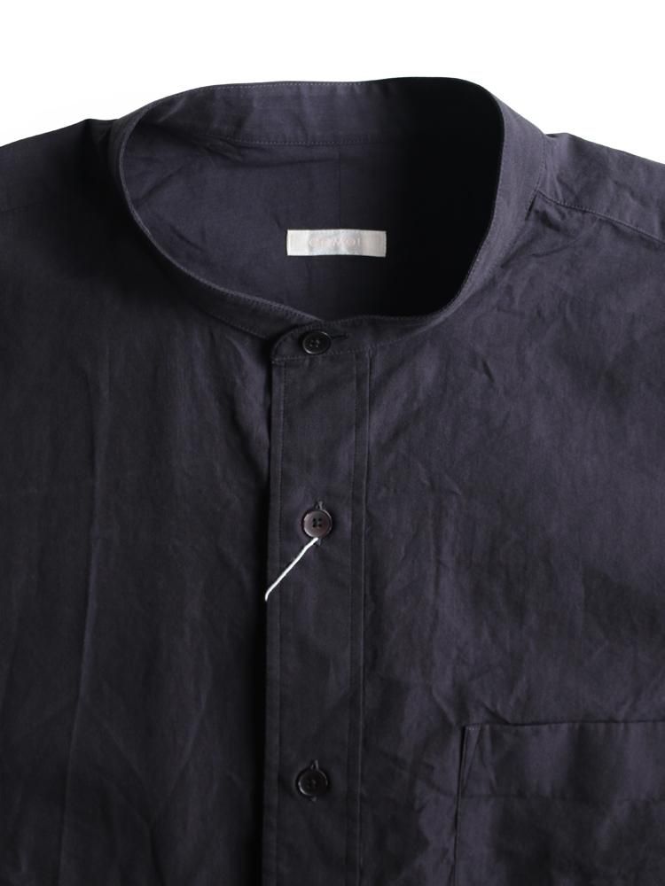 COMOLI / バンドカラーシャツ (NAVY) - TROUPE ONLINE SHOP - COMOLI