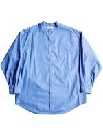 GraphpaperBROAD OVERSIZE L/S BAND COLLAR SHIRT (BLUE)